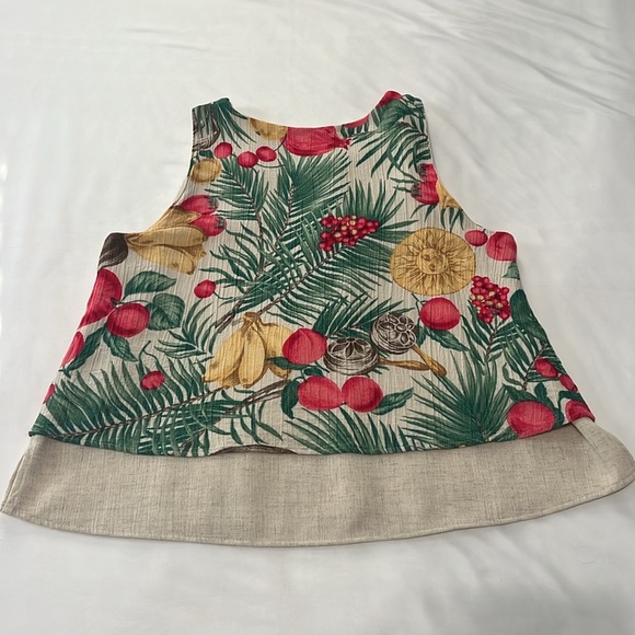 Vintage Lucia Summer Island Print 3 Piece Set/Pants, Tank, & Blazer - Picture 6 of 14